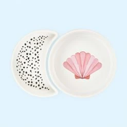 Eleanor Bowmer Miami Shells Half Moon Pet Bowl (Set of 2)