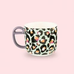 Eleanor Bowmer Mint Leopard Short Mug