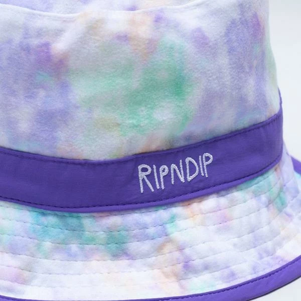 RIP N DIP Castanza Reversible Brushed Fleece Quilted Bucket Hat Purple
