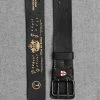 Blue de Genes Cintura Leather Belt - Black