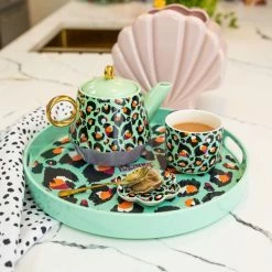 Eleanor Bowmer Mint Leopard Short Mug