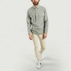 CLOSED Dark Night Pocket Micro Striped Shirt