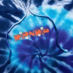 RIP N DIP Stellar Hoodie Purple Blue Spiral Dye