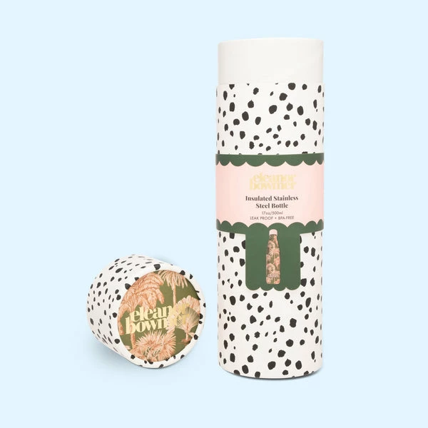Eleanor Bowmer Green Palms Stainless Steel Water Bottle