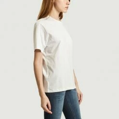 CLOSED White Cotton Embroidered T Shirt