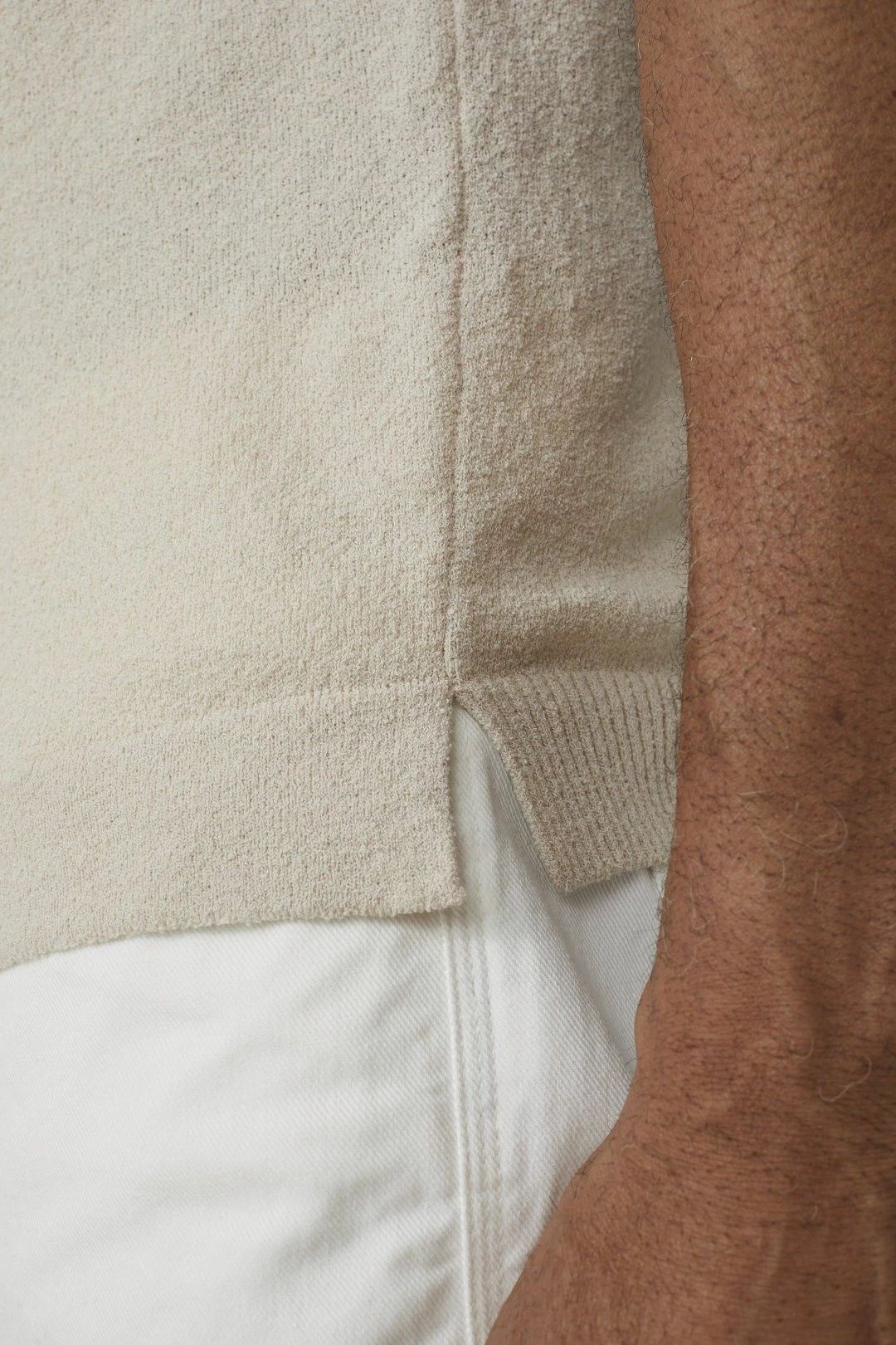 CLOSED Polo Fine Maille Italienne Beige