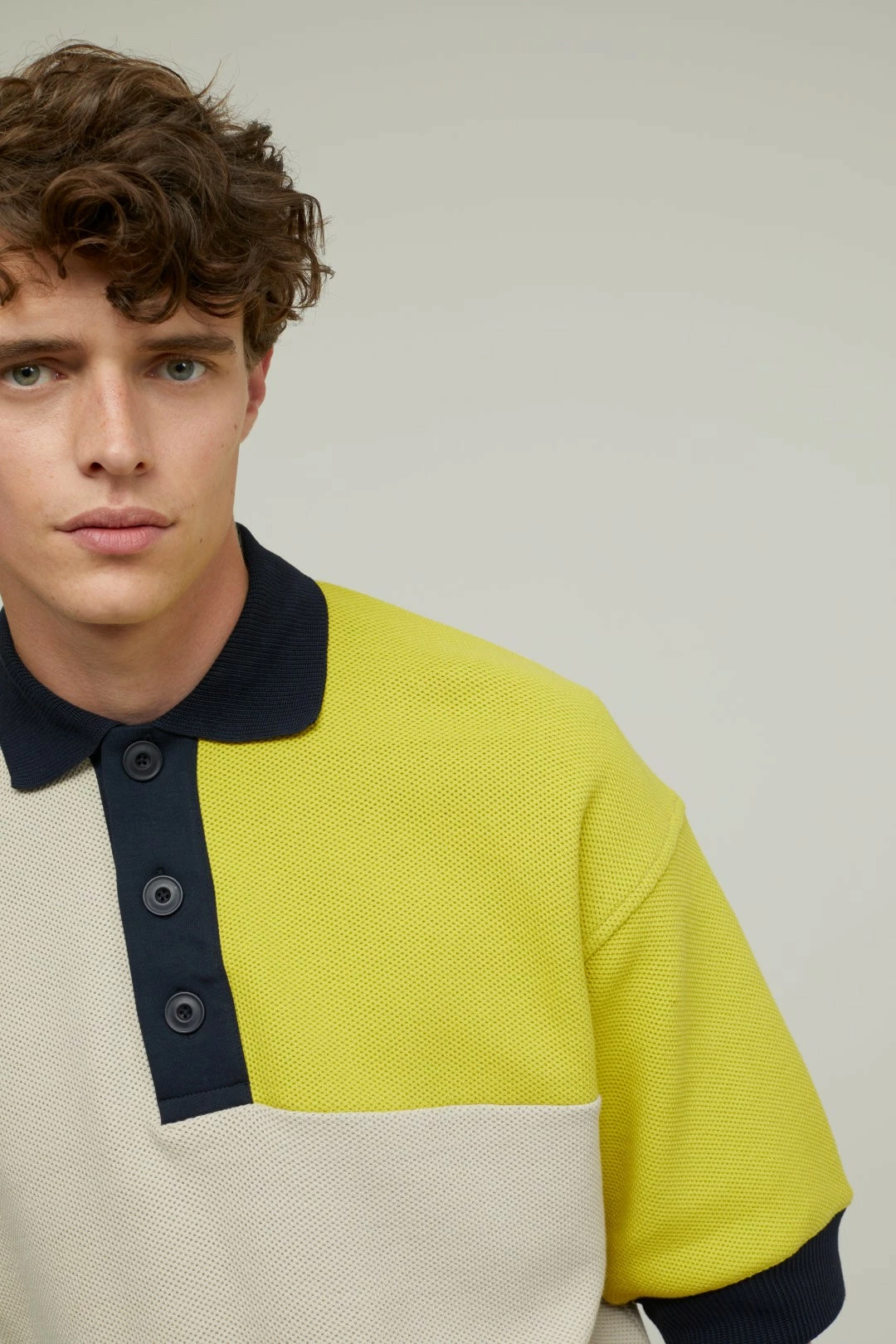 CLOSED Polo Oversize - Block - Stratus Grey & Jaune