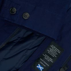 CLOSED Manteau Long Trench - Coton Ciré - Bleu Marine