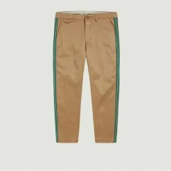 CLOSED Beige Atelier Cropped Trousers With Side Stripes
