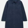 CLOSED Manteau Long Trench - Coton Ciré - Bleu Marine