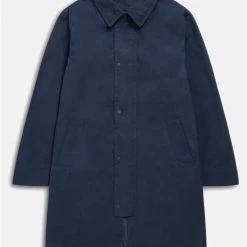 CLOSED Manteau Long Trench - Coton Ciré - Bleu Marine