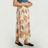 CLOSED Ecru Leaf Printed Long Skirt