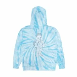RIP N DIP Sent From Heaven Hoodie - Light Blue Spiral Dye