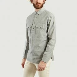 CLOSED Dark Night Pocket Micro Striped Shirt