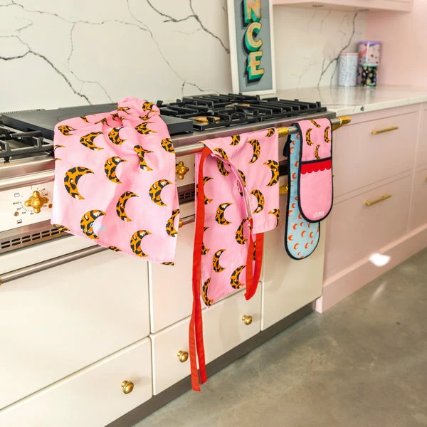 Eleanor Bowmer Leopard Moons Tea Towel