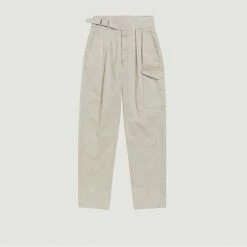 CLOSED Beige Gwen Adjustable Belted Trousers