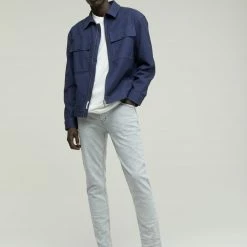 CLOSED Jean Slim Drop Crop - Gris Clair