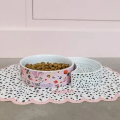 Eleanor Bowmer Miami Shells Half Moon Pet Bowl (Set of 2)