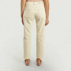 CLOSED Cream Jay 7 8th Length Embroidered Jeans