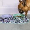 Eleanor Bowmer Leopard Pet Bowl Mat