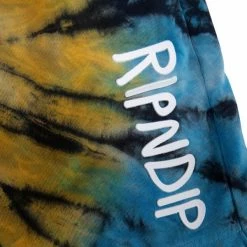 RIP N DIP Rubber Logo Sweatshorts Sunburst Spiral Tie Dye
