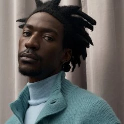 CLOSED Pull Col Roulé - Laine Bio Mérinos - Bleu Porcelaine