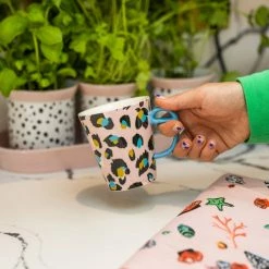 Eleanor Bowmer Pink Leopard Tall Mug