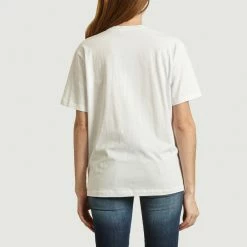 CLOSED White Cotton Embroidered T Shirt