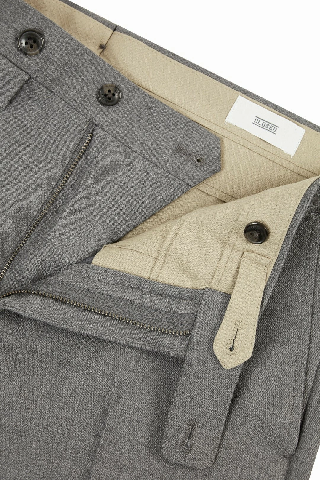 CLOSED Pantalon Atelier Formal - Laine Vierge - Gris Chiné