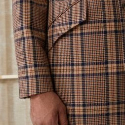 CLOSED Manteau Long À Carreaux Fox Brown