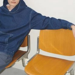 CLOSED Sweat Capuche - Denim Mid-blue