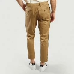 CLOSED Beige Atelier Cropped Trousers With Side Stripes