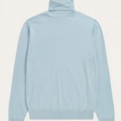 CLOSED Pull Col Roulé - Laine Bio Mérinos - Bleu Porcelaine