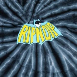 RIP N DIP Catman Tee Black Spiral Tie Dye