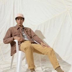 CLOSED Casquette Rayé Wild Safran