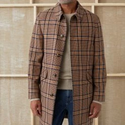 CLOSED Manteau Long À Carreaux Fox Brown