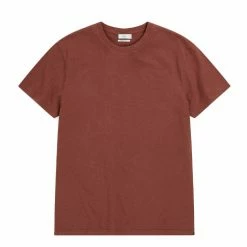 CLOSED T-shirt Jersey Col Rond - Coton Organique - Red Plum