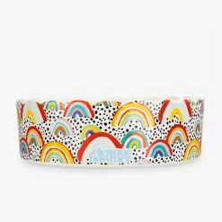 Eleanor Bowmer Pet Bowl Set Of 2 Dalmatian & Rainbows