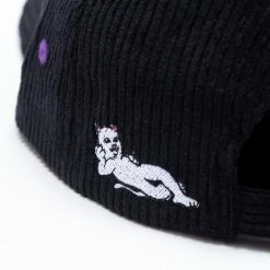 RIP N DIP Team Spirit Embroidered Art 5 Panel Strapback Cap Black