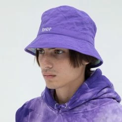 RIP N DIP Castanza Reversible Brushed Fleece Quilted Bucket Hat Purple