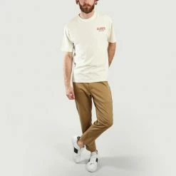 CLOSED Beige Atelier Cropped Trousers With Side Stripes