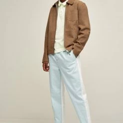 CLOSED Veste En Cuir D'agneau Daim Marron Clair