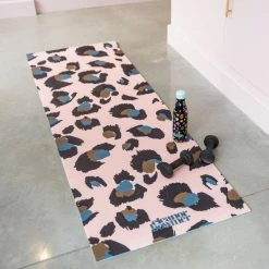 Eleanor Bowmer Pink Leopard Yoga Mat