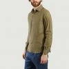 CLOSED Khaki Spread Collar Shirt Cotton Pique