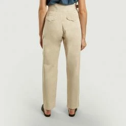 CLOSED Beige Gwen Adjustable Belted Trousers