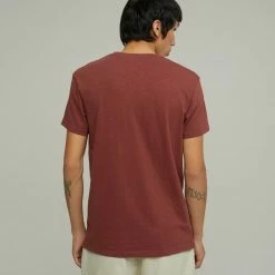 CLOSED T-shirt Jersey Col Rond - Coton Organique - Red Plum