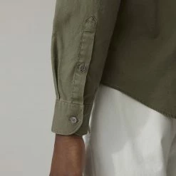 CLOSED Chemise Coton Piqué Soft Kaki