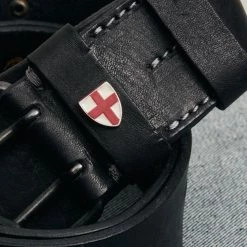 Blue de Genes Cintura Leather Belt - Black