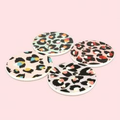 Eleanor Bowmer Leopard Ceramic Coasters (Set of 4)