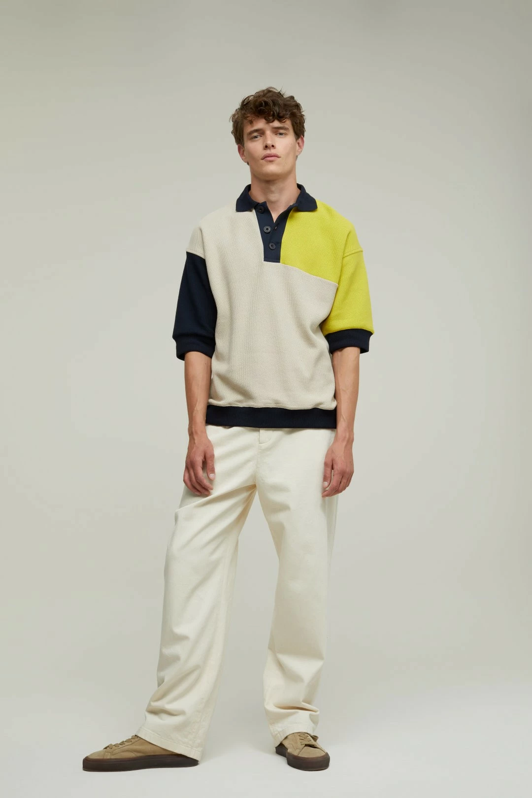 CLOSED Polo Oversize - Block - Stratus Grey & Jaune